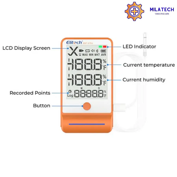 Nhiệt ẩm kế tự ghi Elitech GSP-6Pro (Bộ nhớ 100.000 điểm ghi) (3)