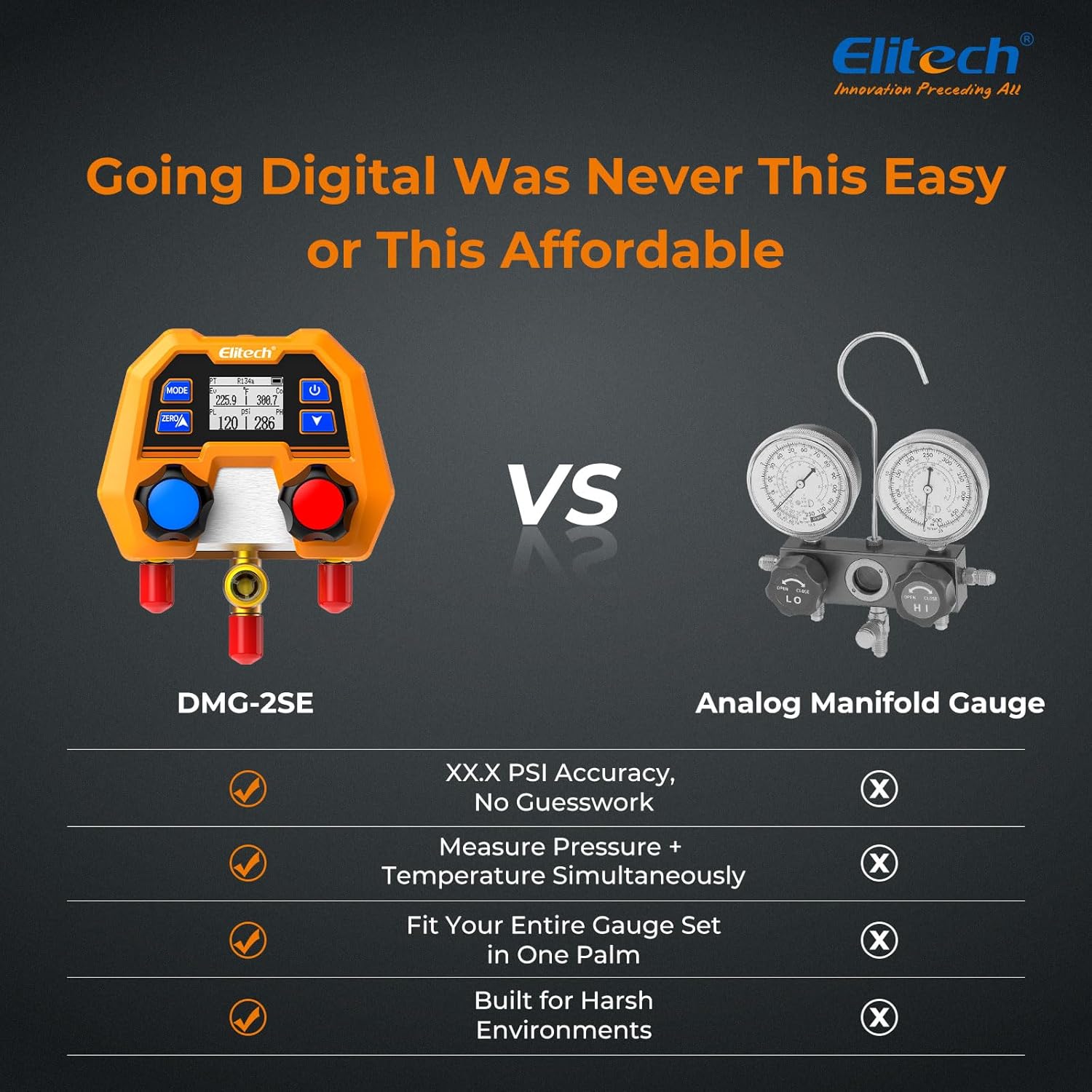 Đồng hồ đo áp suất, nhiệt độ Elitech DMG-2SE 02