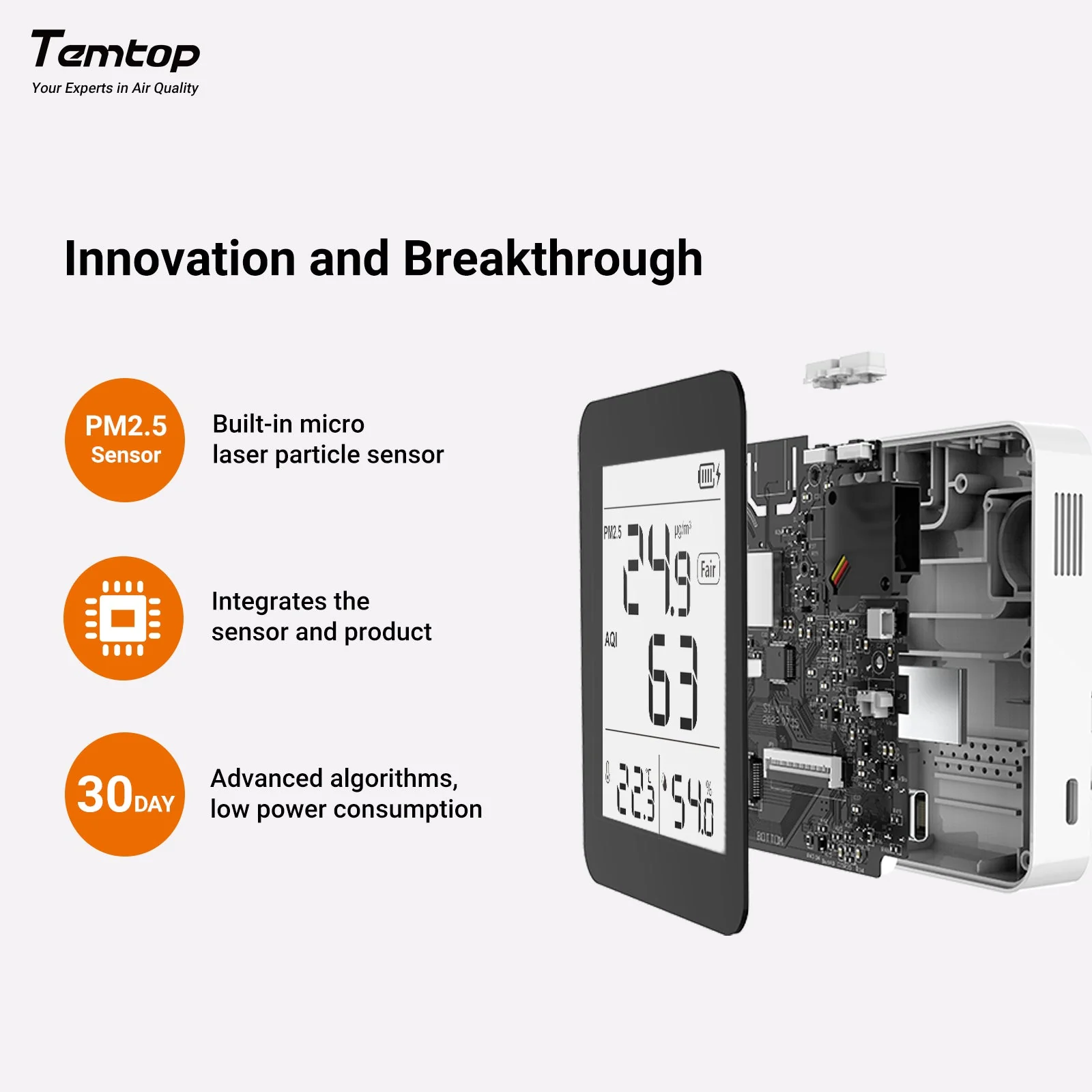 Máy đo chất lượng không khí Indoor Temtop S1 03