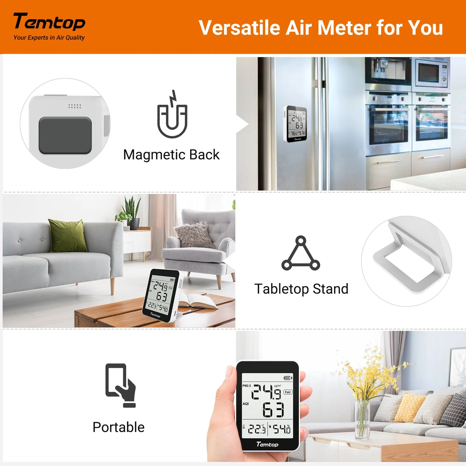 Máy đo chất lượng không khí Indoor Temtop S1 04