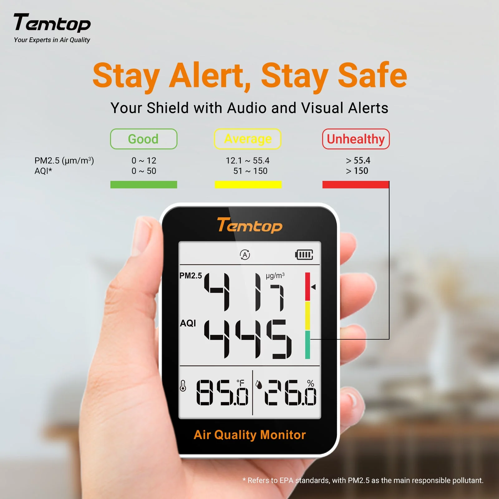 Máy đo chất lượng không khí Indoor Temtop S1-up 04