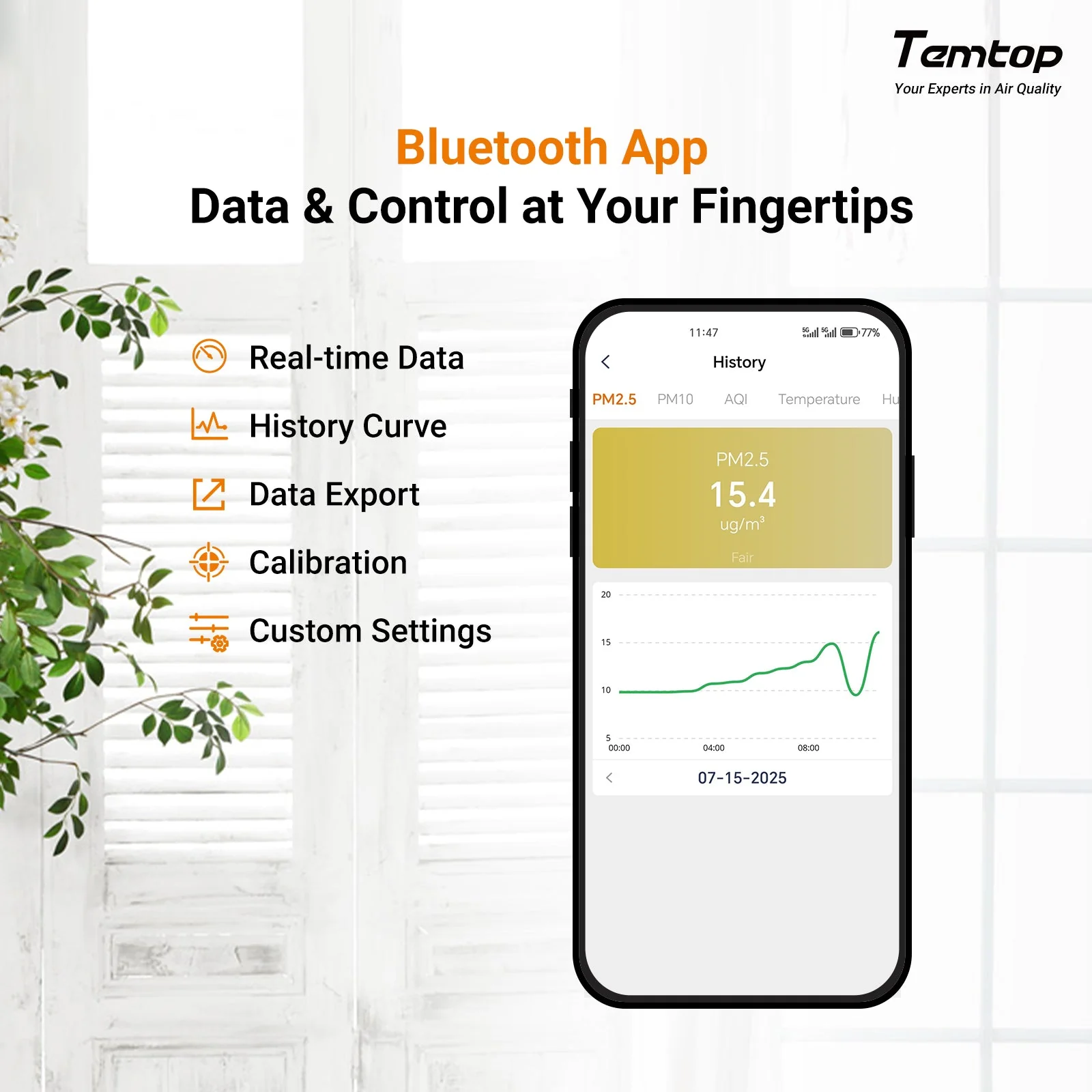 Máy đo chất lượng không khí Temtop P1 05