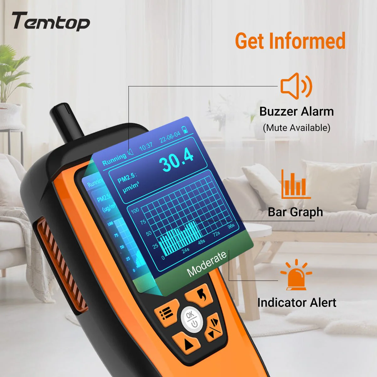 Máy đo chất lượng không khí cầm tay Temtop M2000C 2nd 06