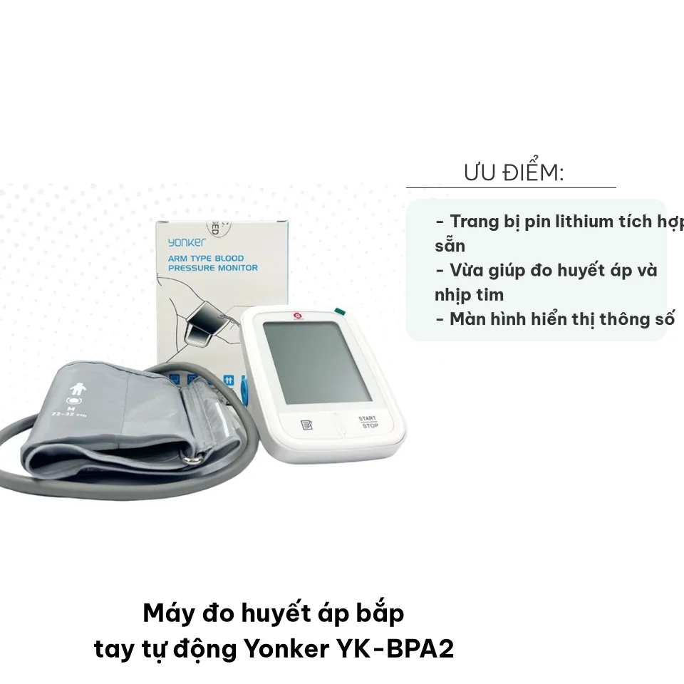 Máy đo huyết áp tự động cho gia đình Yonker YK-BPA2 04