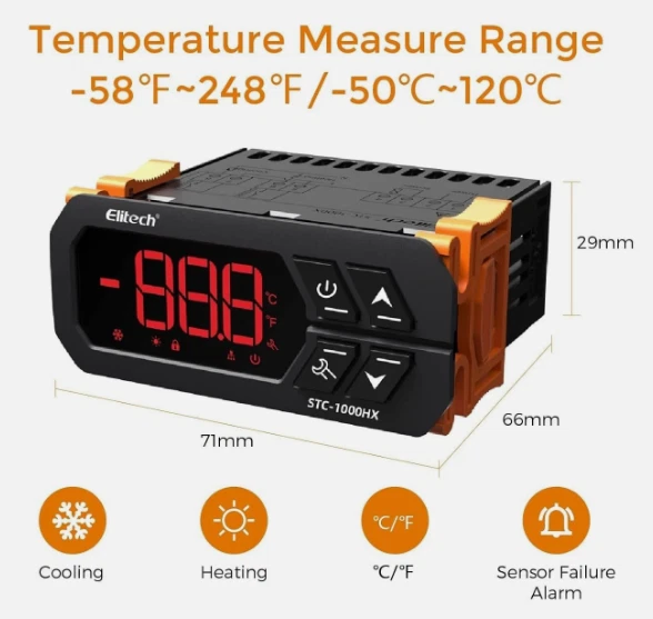 Bộ điều khiển nhiệt độ Elitech STC-1000HX 02