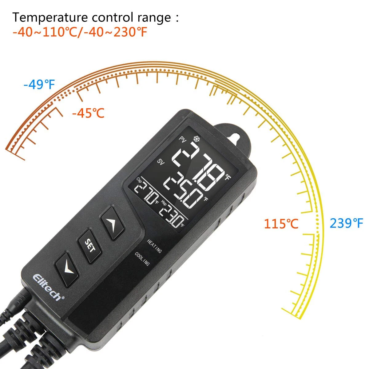 Bộ điều khiển nhiệt độ độ ẩm Elitech STC-1000Pro-TH 01