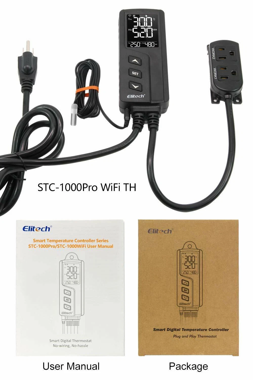 Bộ điều khiển nhiệt độ độ ẩm Elitech STC-1000WiFi-TH 02
