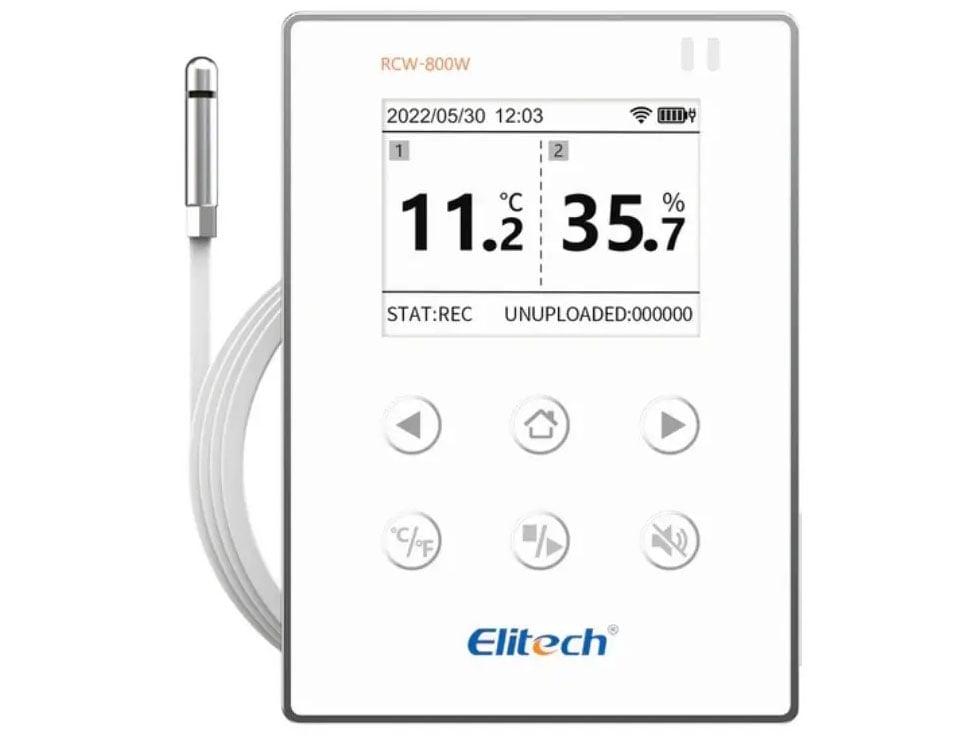 Bộ ghi dữ liệu nhiệt độ độ ẩm WIFI Elitech RCW-800 01