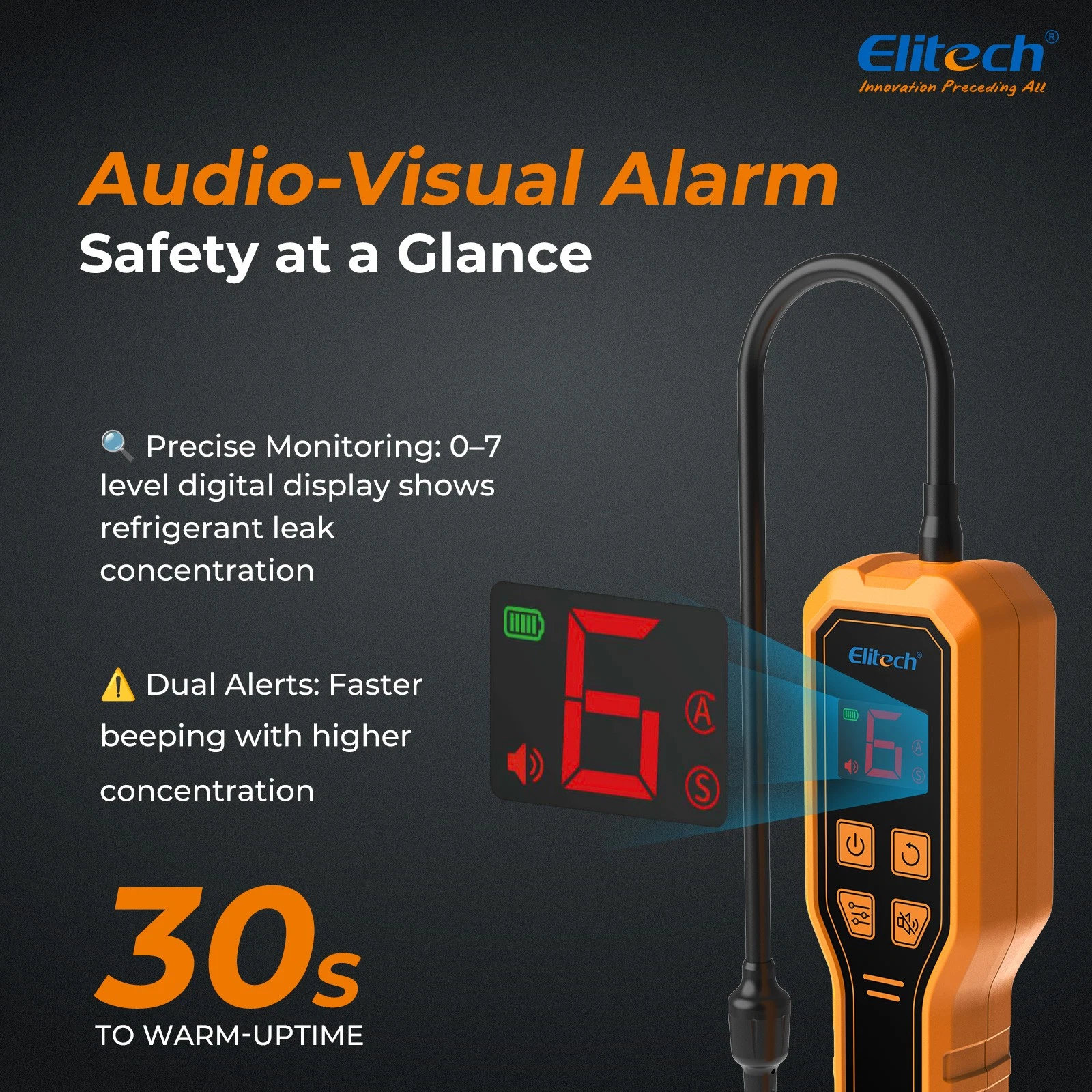 Máy dò rò rỉ gas lạnh cầm tay Elitech ELD-210 04