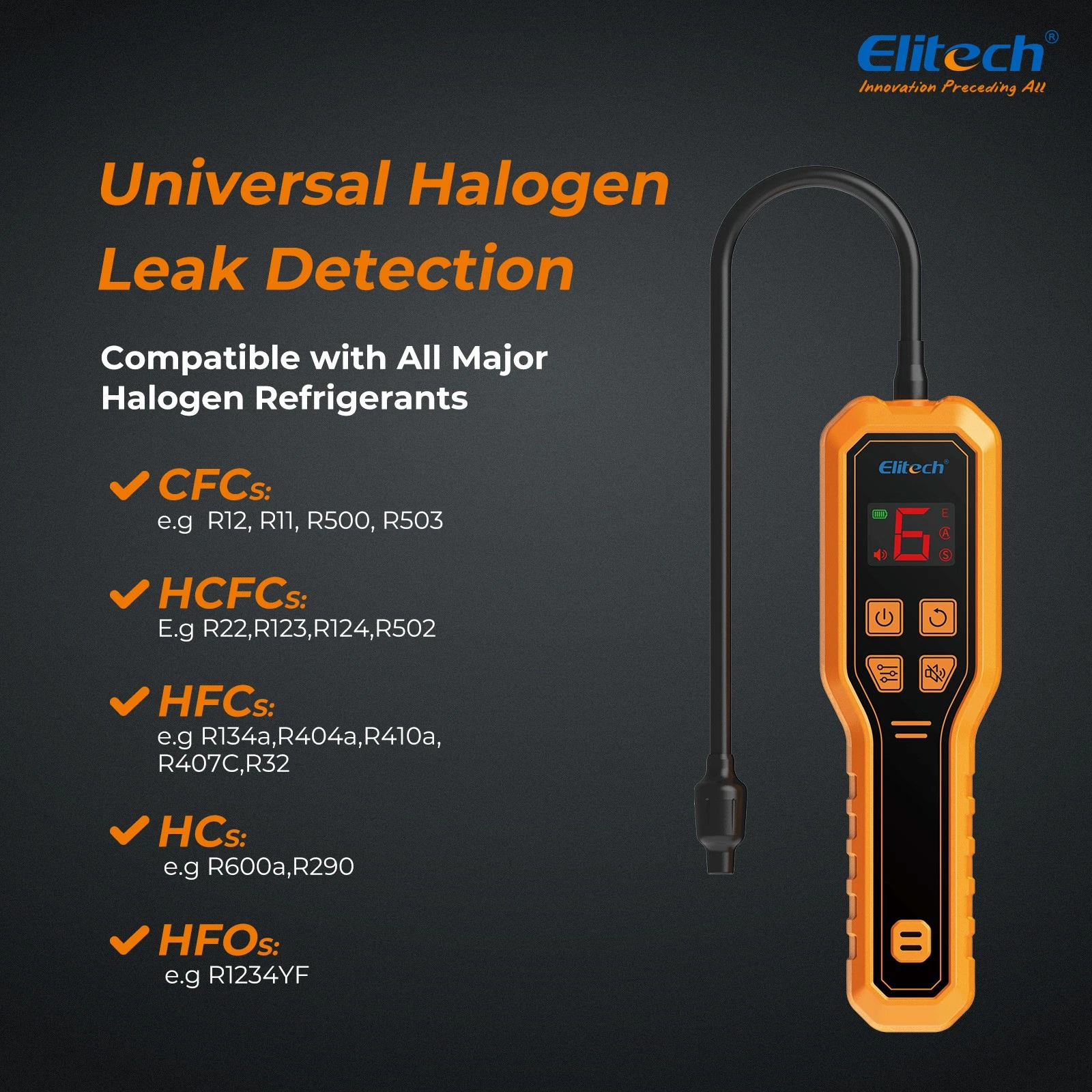 Máy dò rò rỉ gas lạnh cầm tay Elitech ELD-210 05