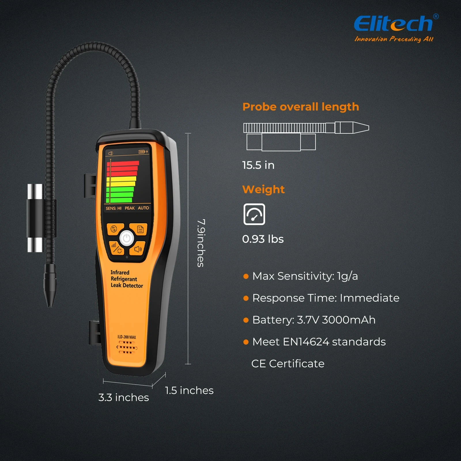 Máy dò rò rỉ hồng ngoại Elitech ILD-200 MAX 02