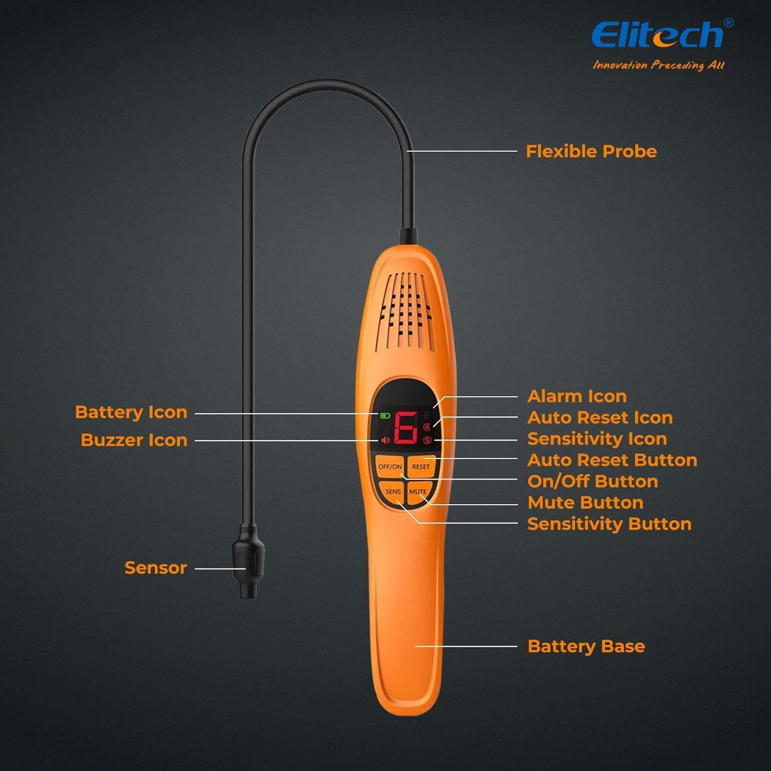 Máy phát hiện rò rỉ môi chất lạnh Elitech LD-100 05