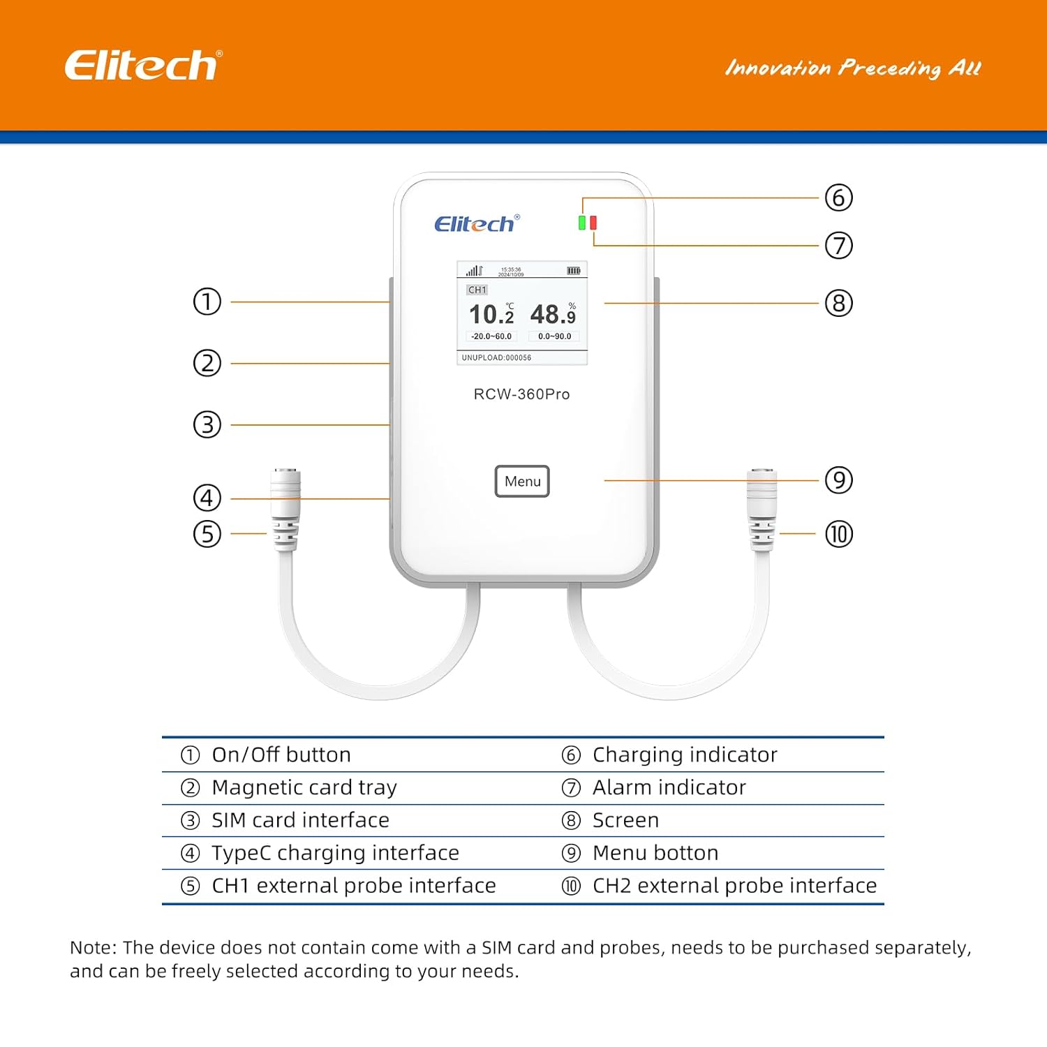 Nhiệt ẩm kế tự ghi 2 kênh Elitech RCW-360PRO DC 4G 07