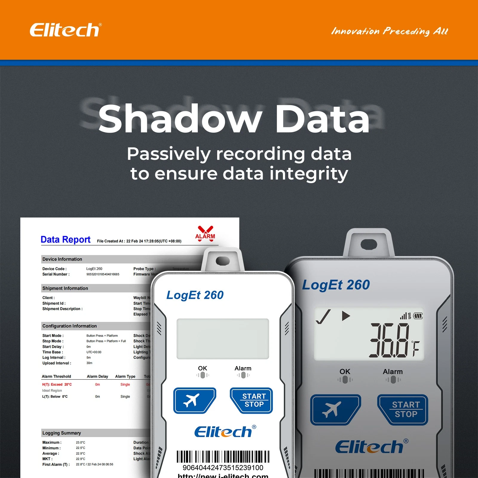Nhiệt ẩm kế tự ghi 4G Elitech Loget 260-TH 05