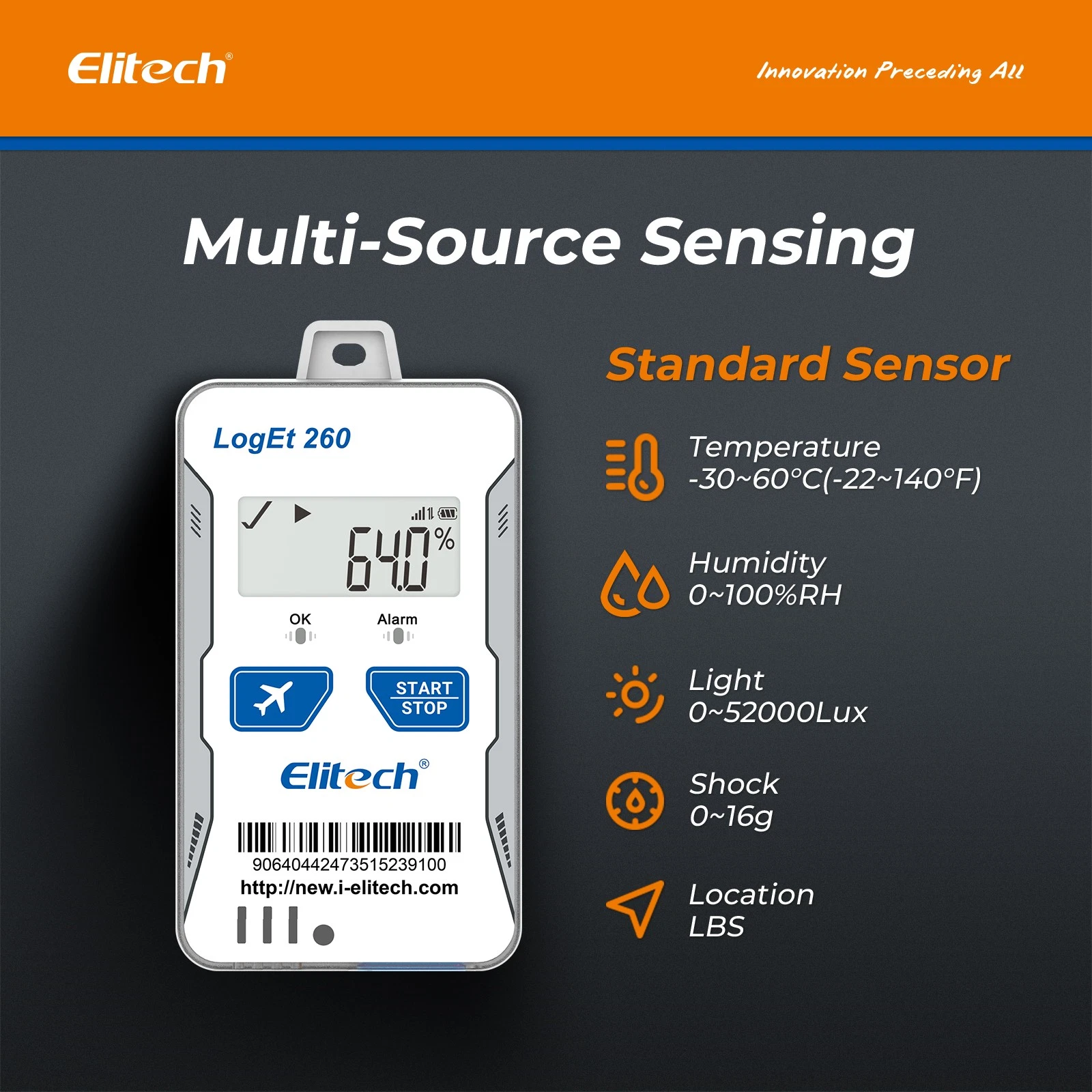 Nhiệt ẩm kế tự ghi 4G Elitech Loget 260-TH 06