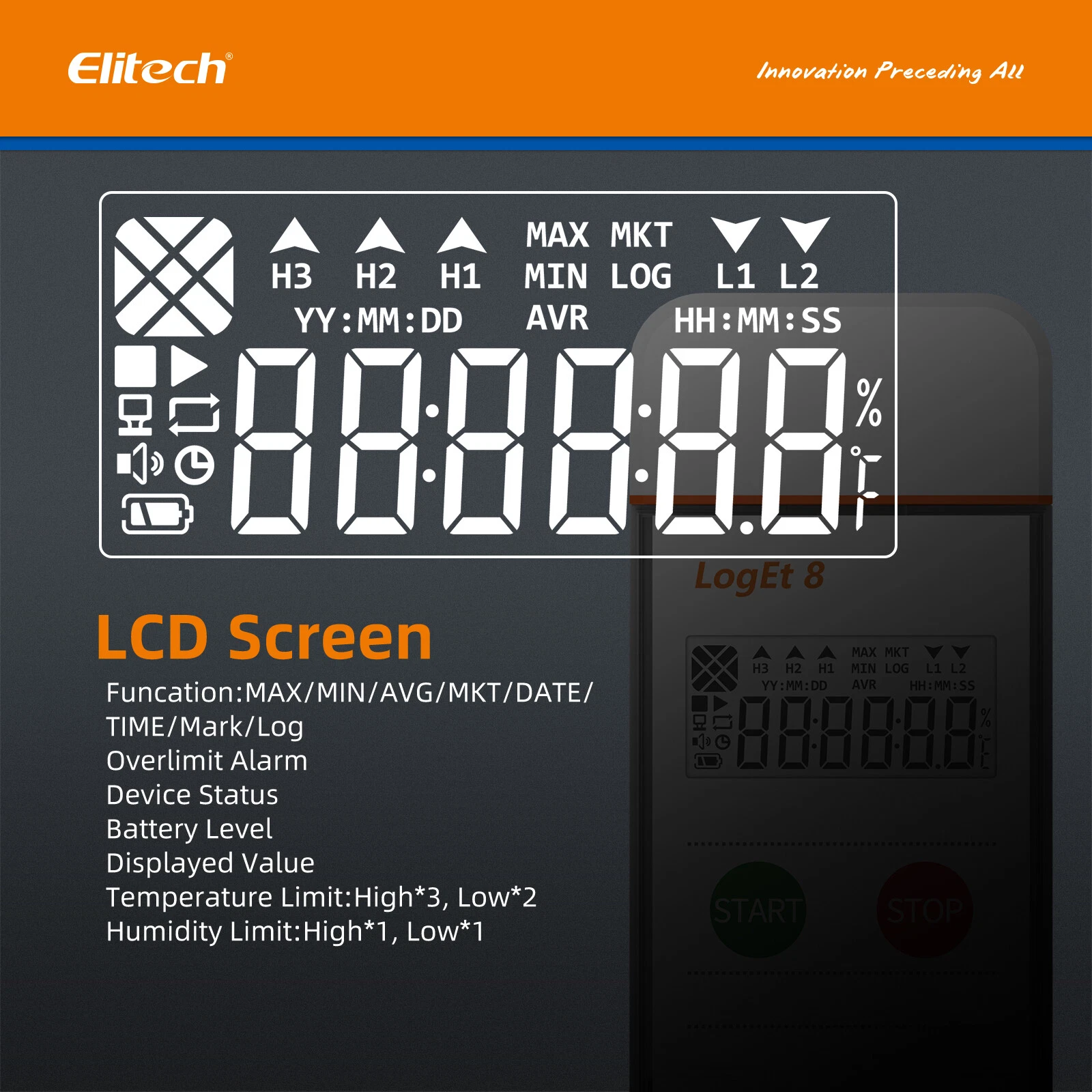 Nhiệt ẩm kế tự ghi Elitech LogEt 8 TH 03