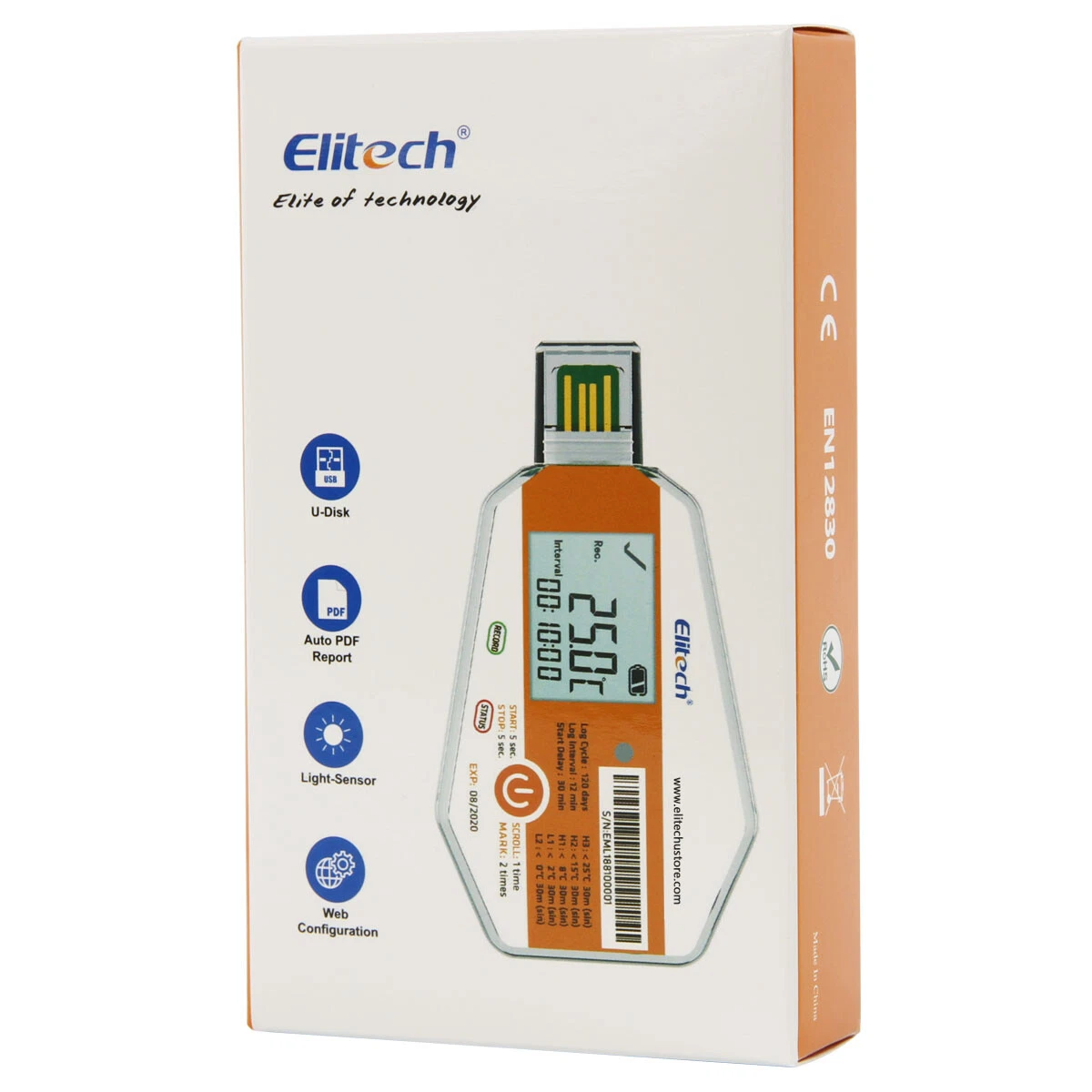 Nhiệt ẩm kế tự ghi dùng 1 lần Elitech LogEt-1TH 05