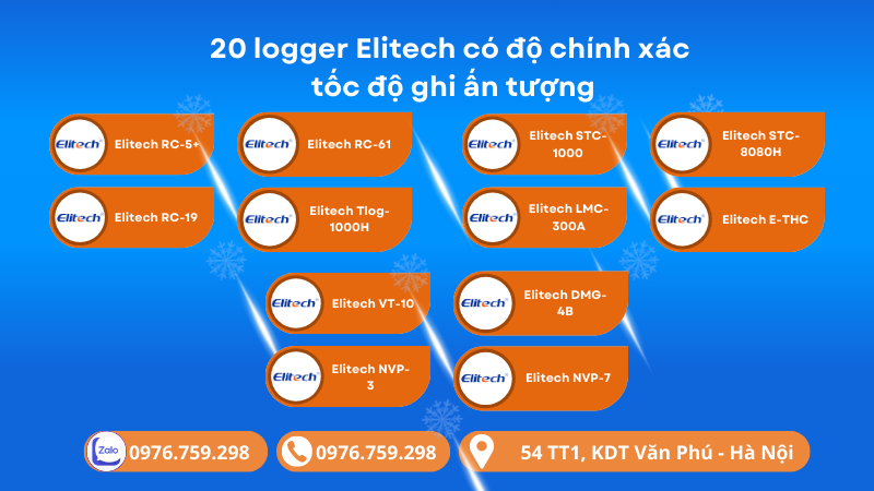 20 logger Elitech có độ chính xác và tốc độ ghi ấn tượng