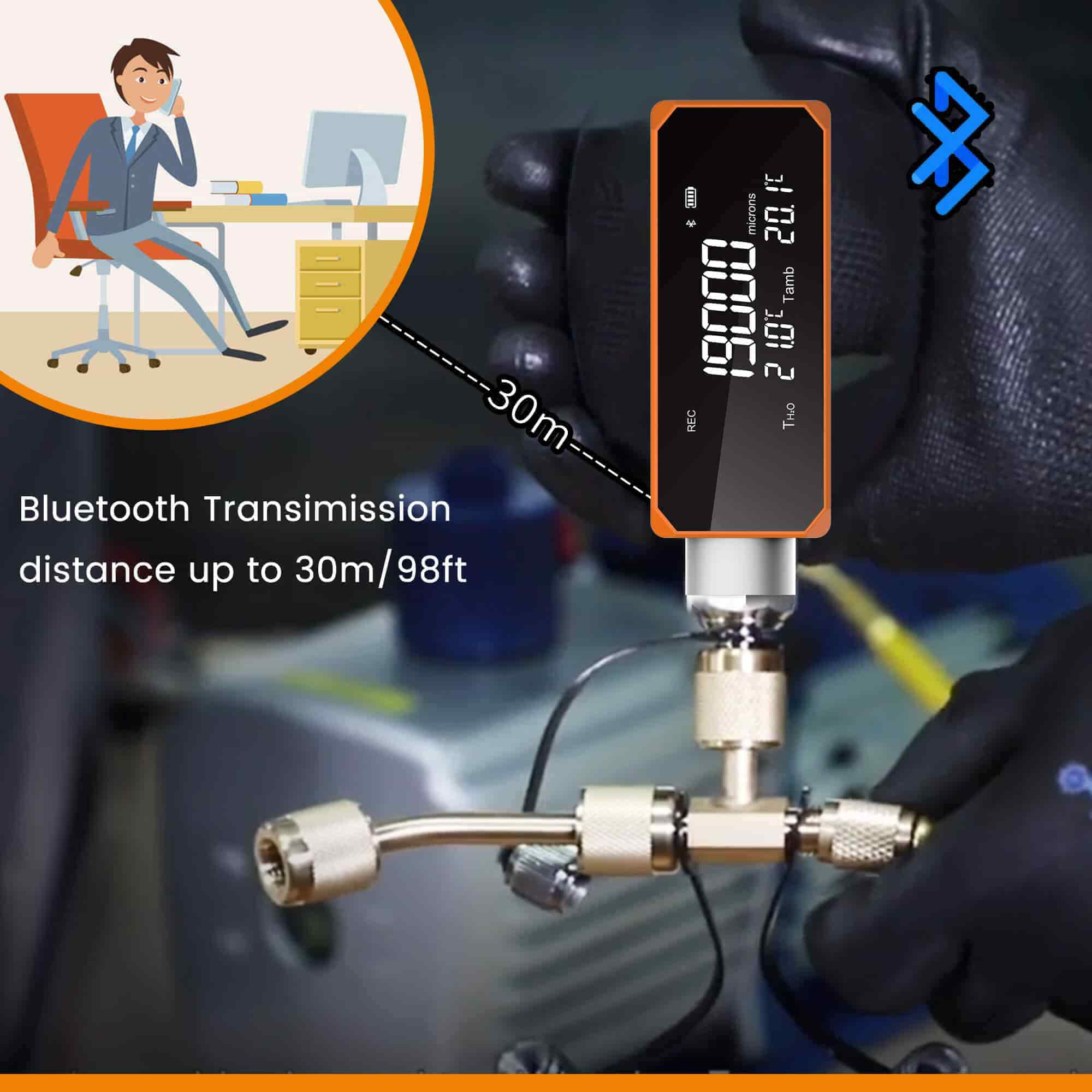 Đồng hồ đo chân không kỹ thuật số Elitech VGW-mini 02