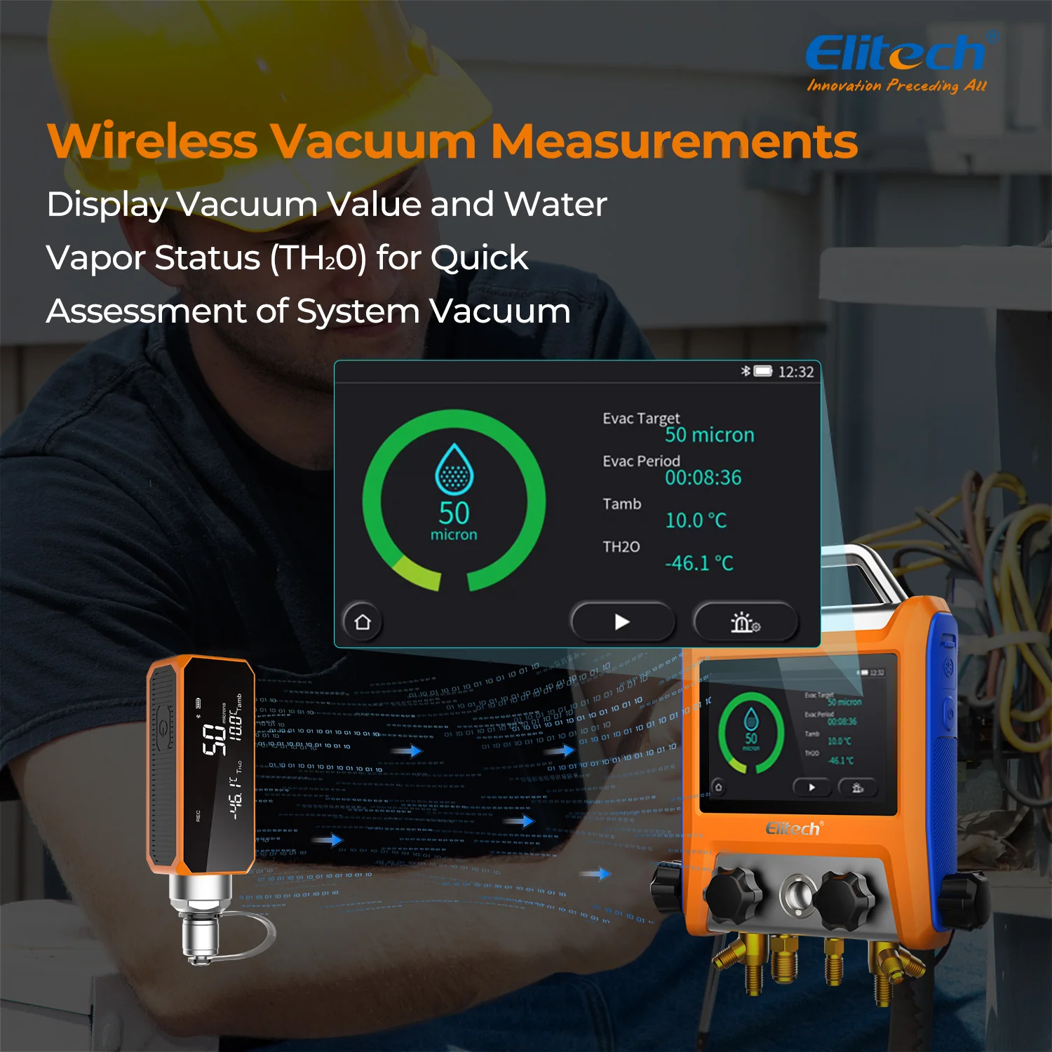 Đồng hồ đo đa tạp 4 van kỹ thuật số Elitech EMG-40VPro 03