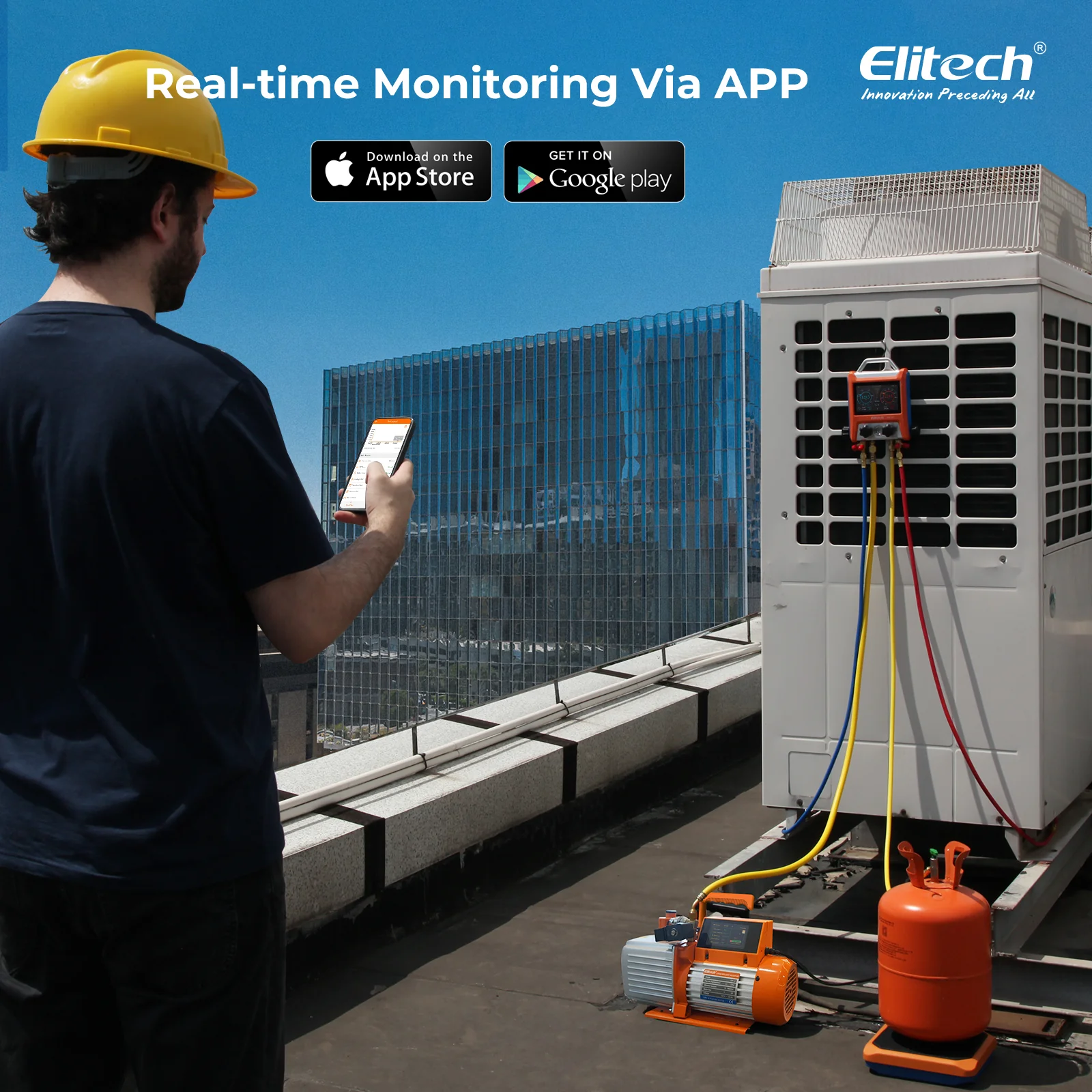 Máy bơm chân không thông minh 2 tầng Elitech SVP-9 04
