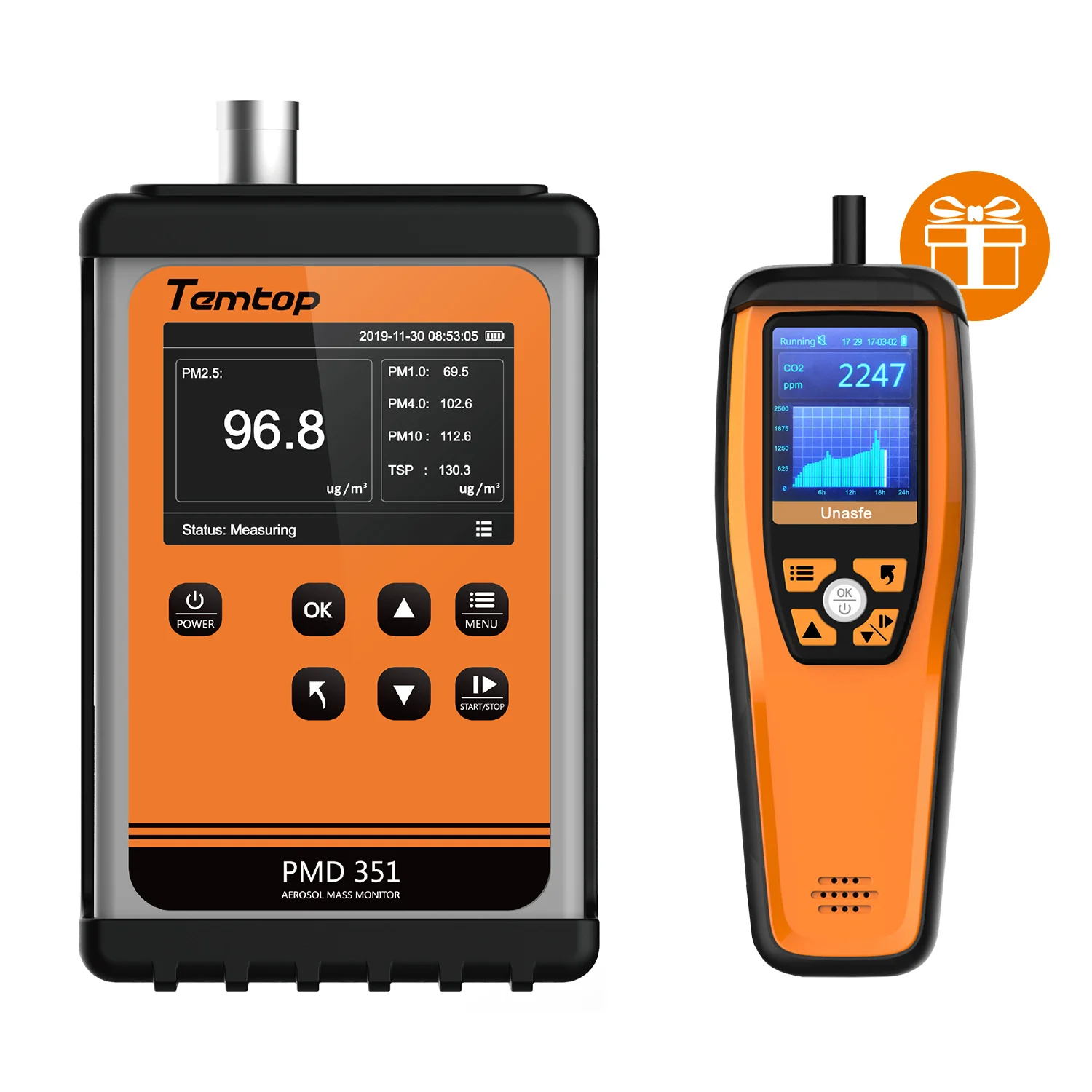 Máy đếm hạt cầm tay Temtop PMD 351 01