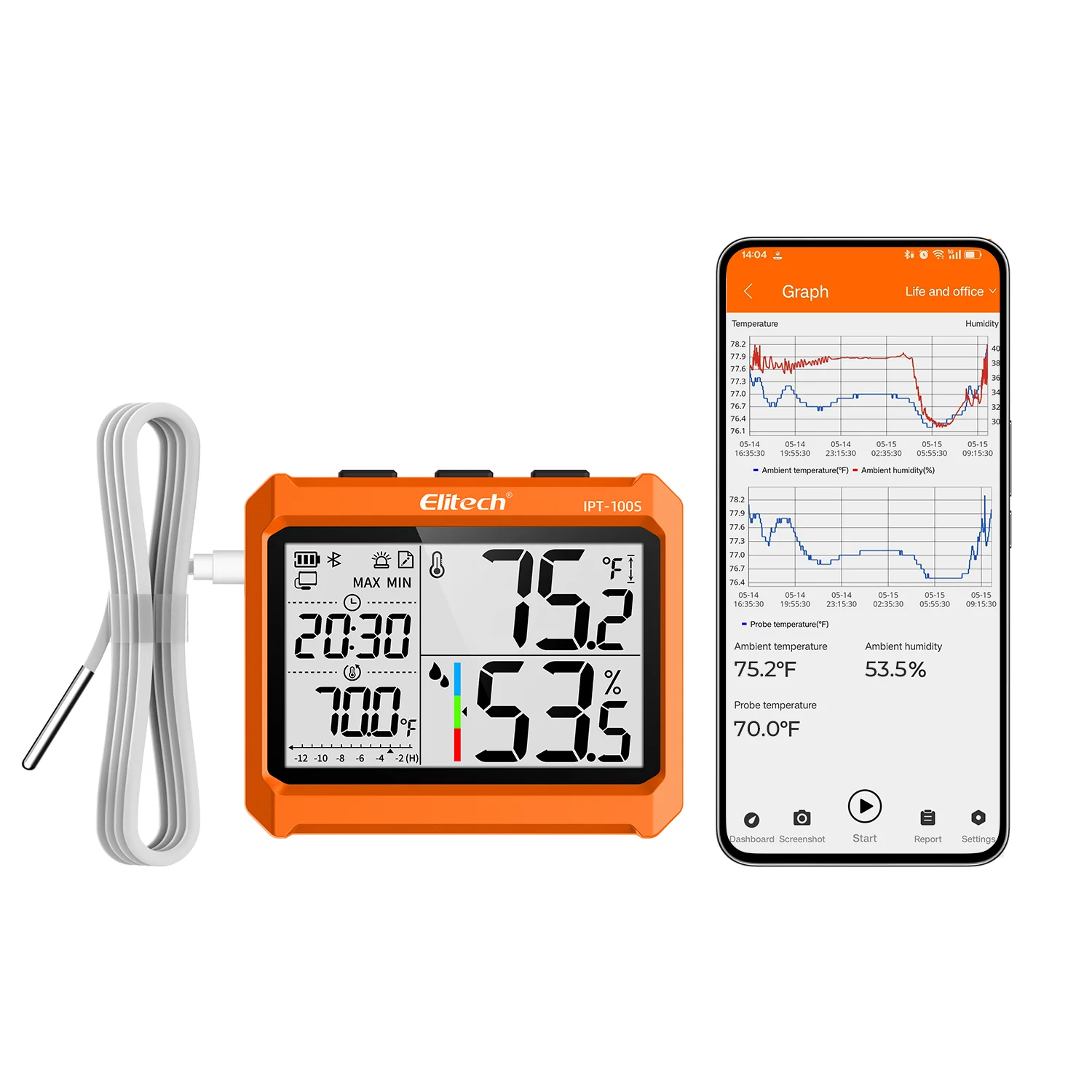 Nhiệt kế ẩm kế kỹ thuật số Elitech IPT-100S 01