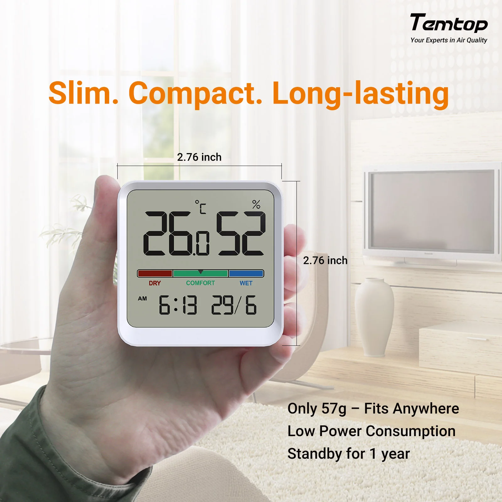 Nhiệt kế ẩm kế trong nhà Temtop T1-SE 05