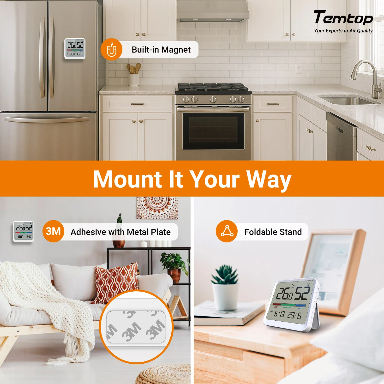 Nhiệt kế ẩm kế trong nhà Temtop T1-SE 06