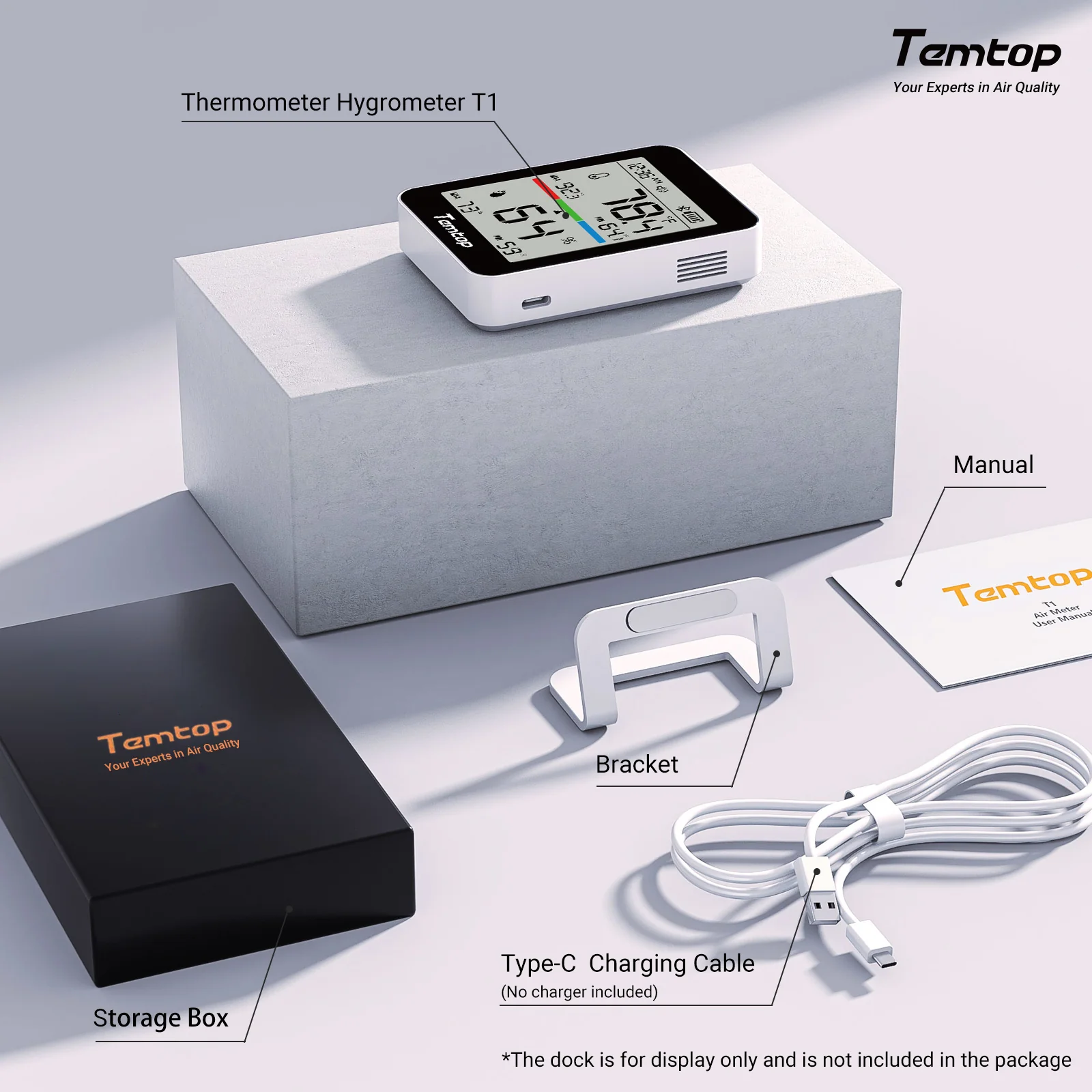 Nhiệt kế và ẩm kế Bluetooth trong nhà Temtop T1 05