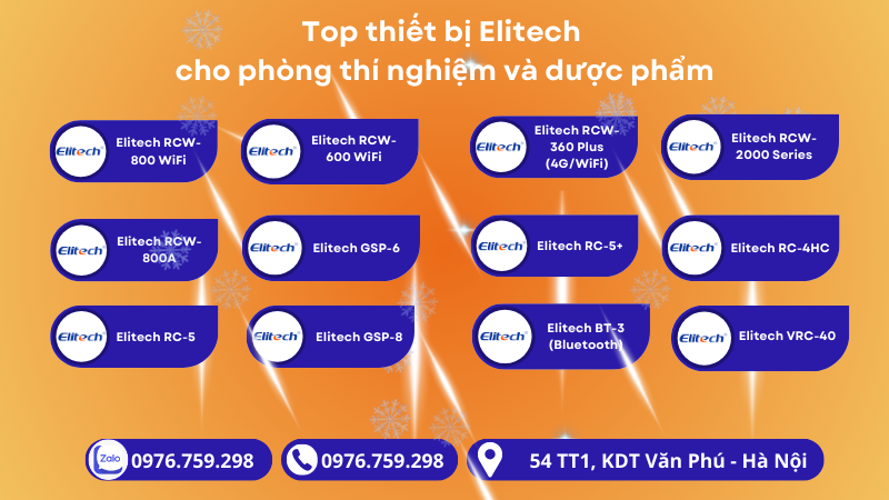 Top thiết bị Elitech cho phòng thí nghiệm và dược phẩm