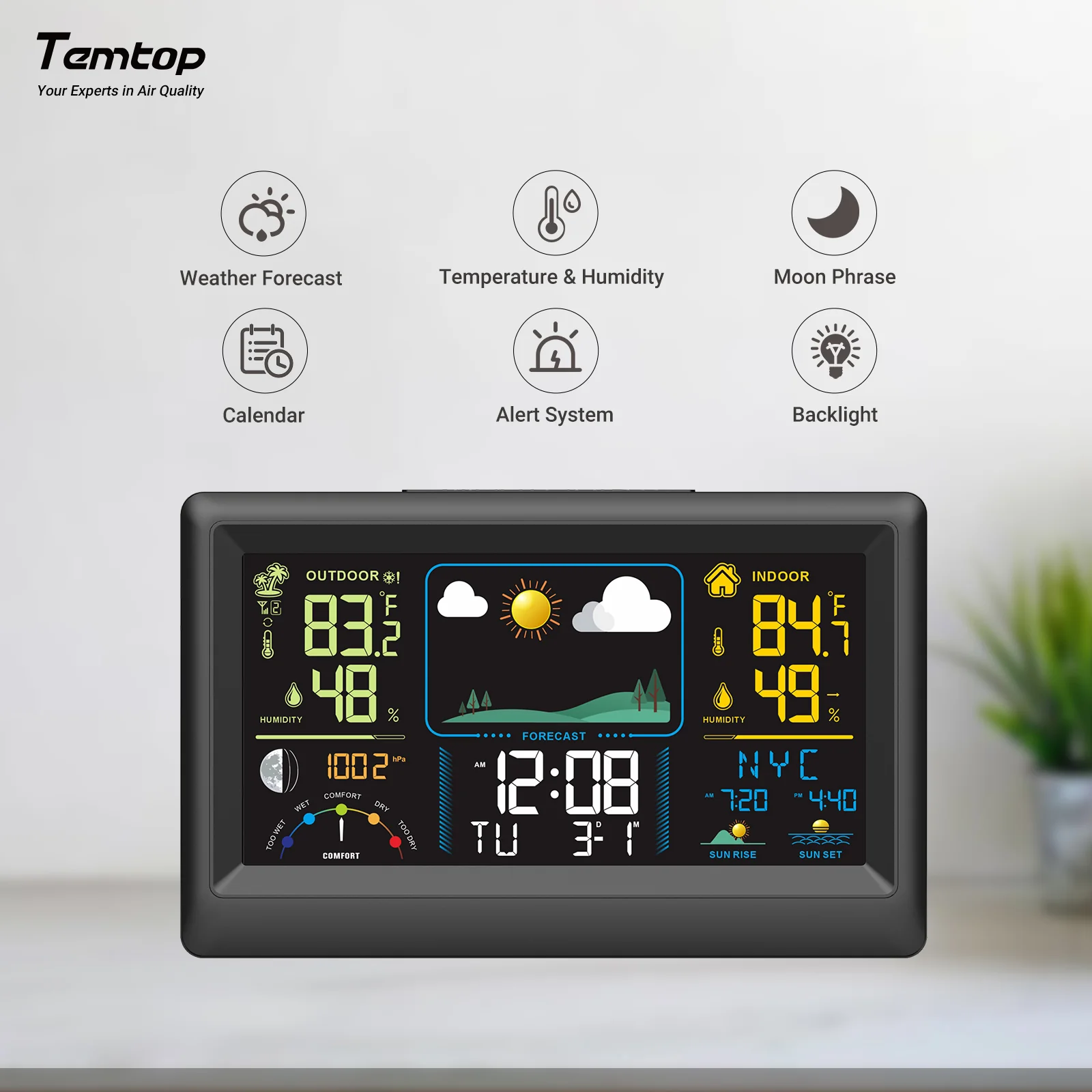 Trạm thời tiết đa chức năng Temtop W100 02