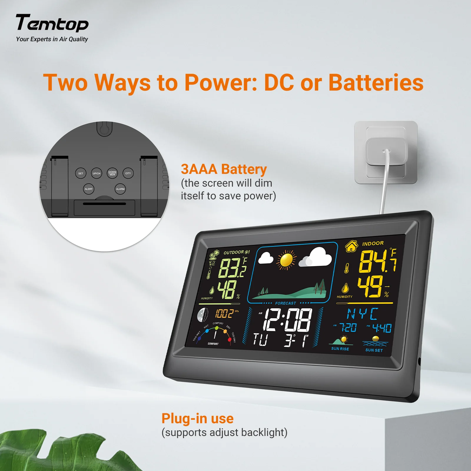 Trạm thời tiết đa chức năng Temtop W100 05