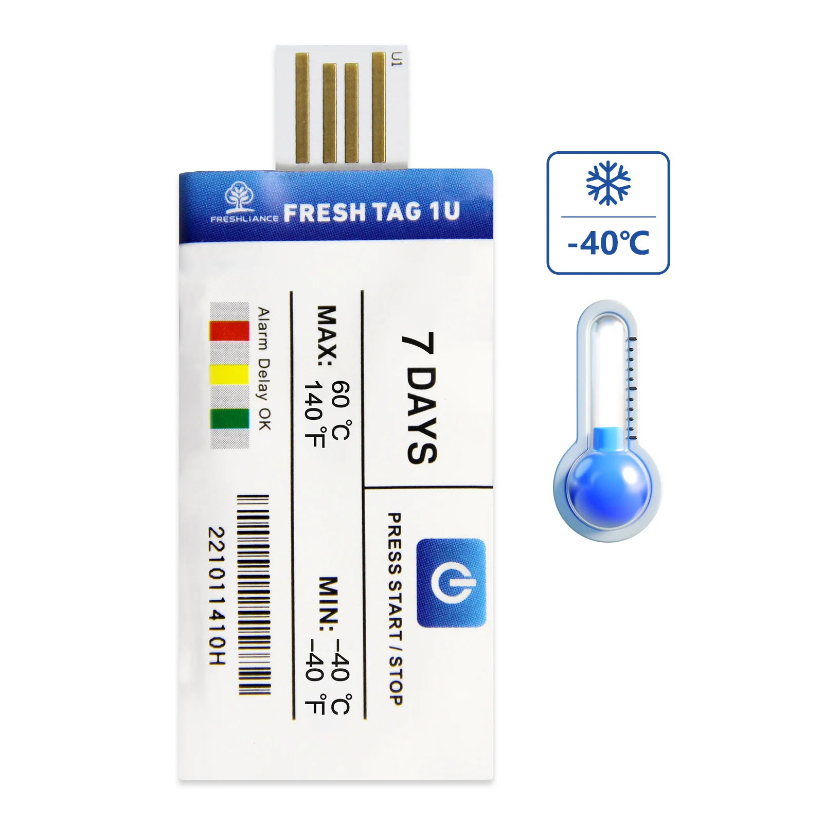 Máy ghi dữ liệu nhiệt độ Fresh Tag 1U kèm báo cáo PDF 07